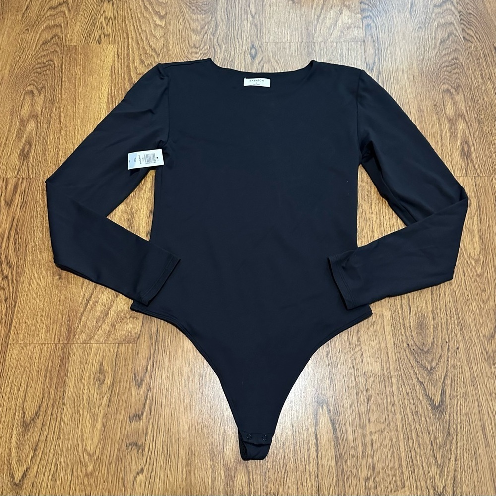Babaton Contour Black Kids bodysuit long sleeve size large NWT everyday